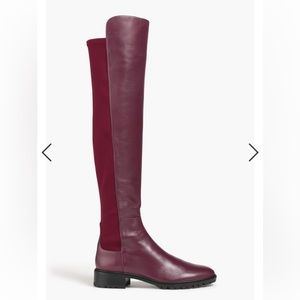 BCBG burgundy leather boots size 7